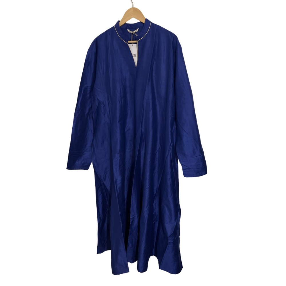 Elegant Blue Long Sleeve Dress 2X